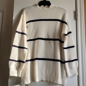 Calvin Klein White and blue stripped sweater